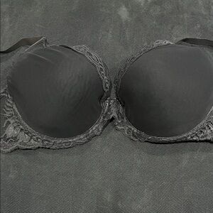 Natori Black Lace Trim Demi Bra